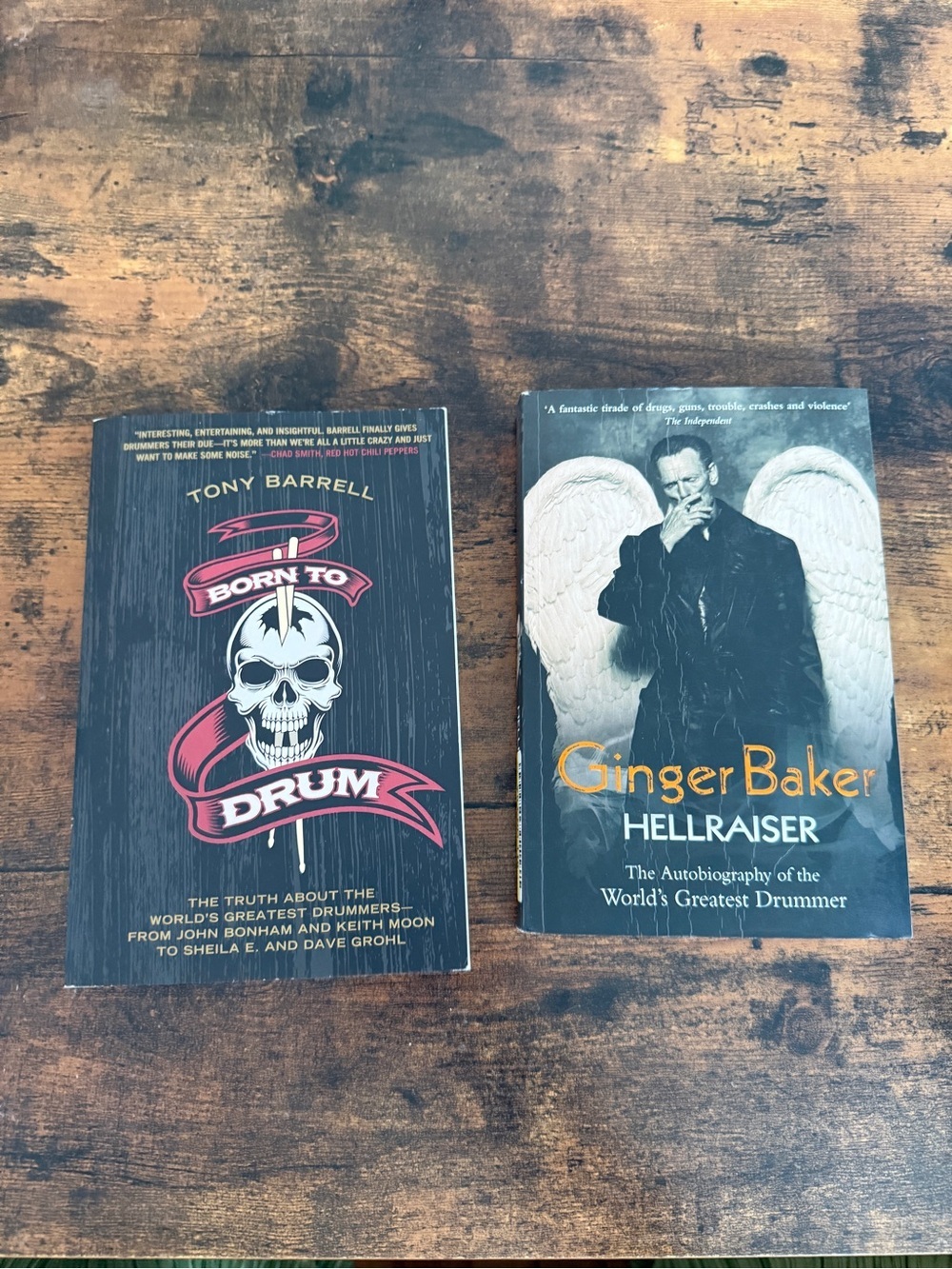 Born to Drum & Ginger Baker Hellraiser - Paperback Book Duo